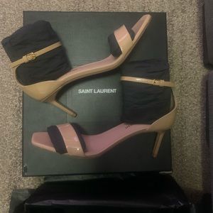 YSL Mid heel open toe sandal
